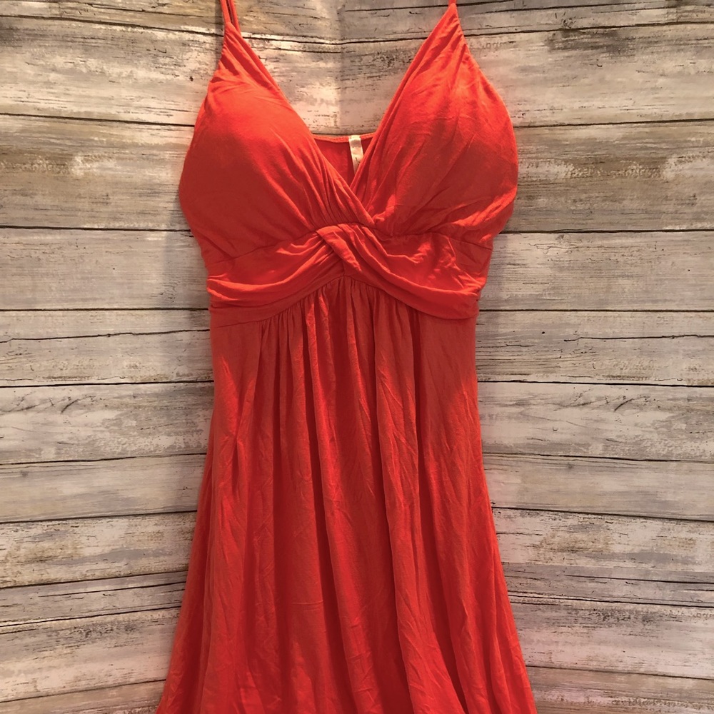Coral dress large.